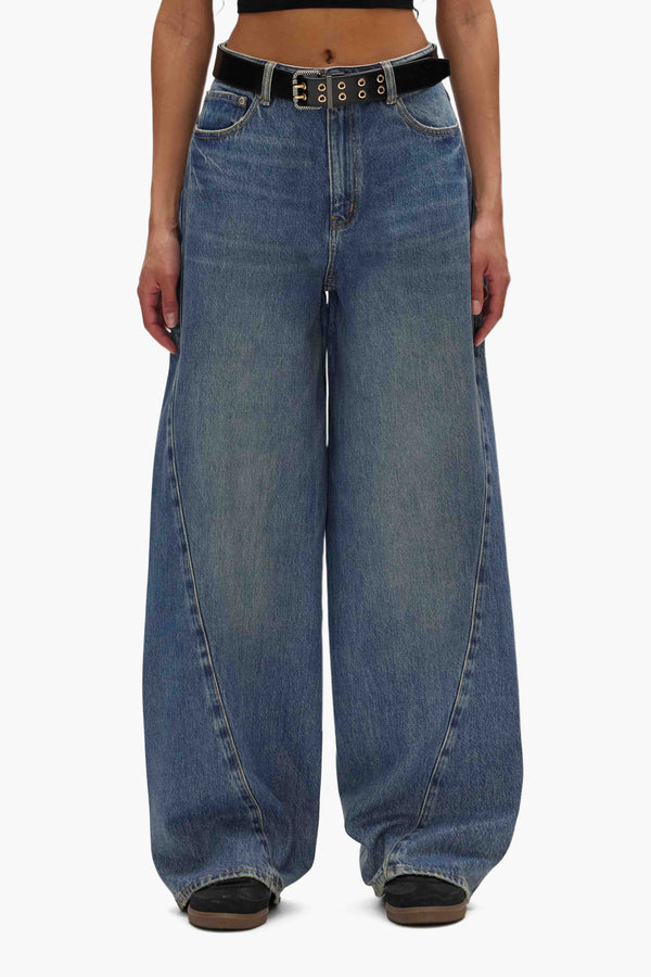 purple brand Twisted Baggy Coated Mid Indigo