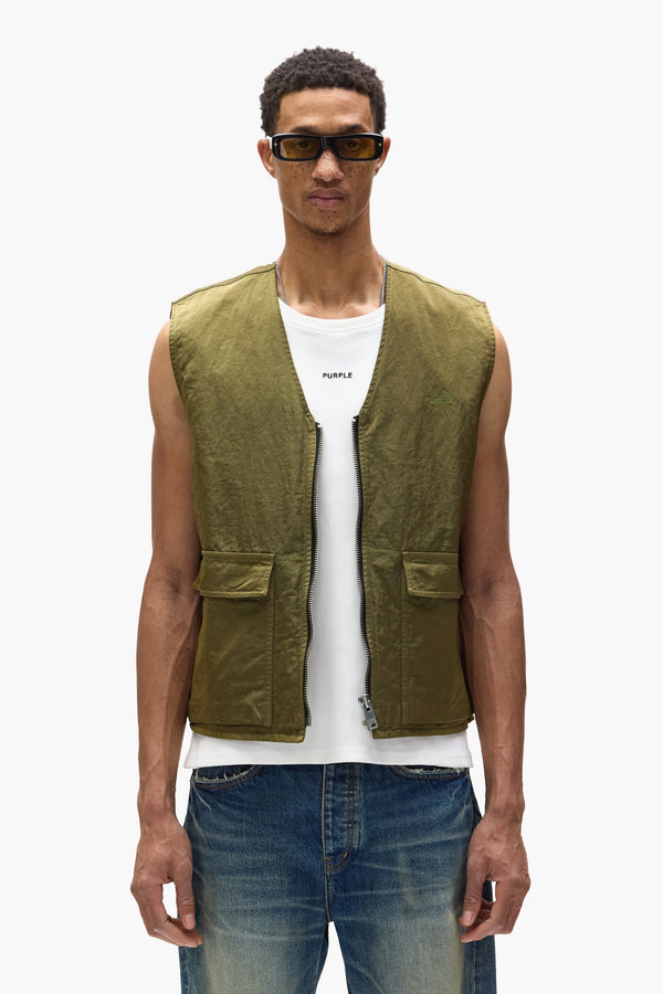 purple brand Utility Vest Green