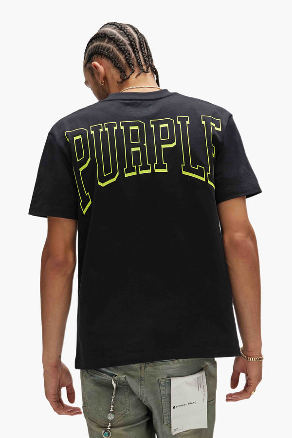 Purple Brand Varsity Tee Black