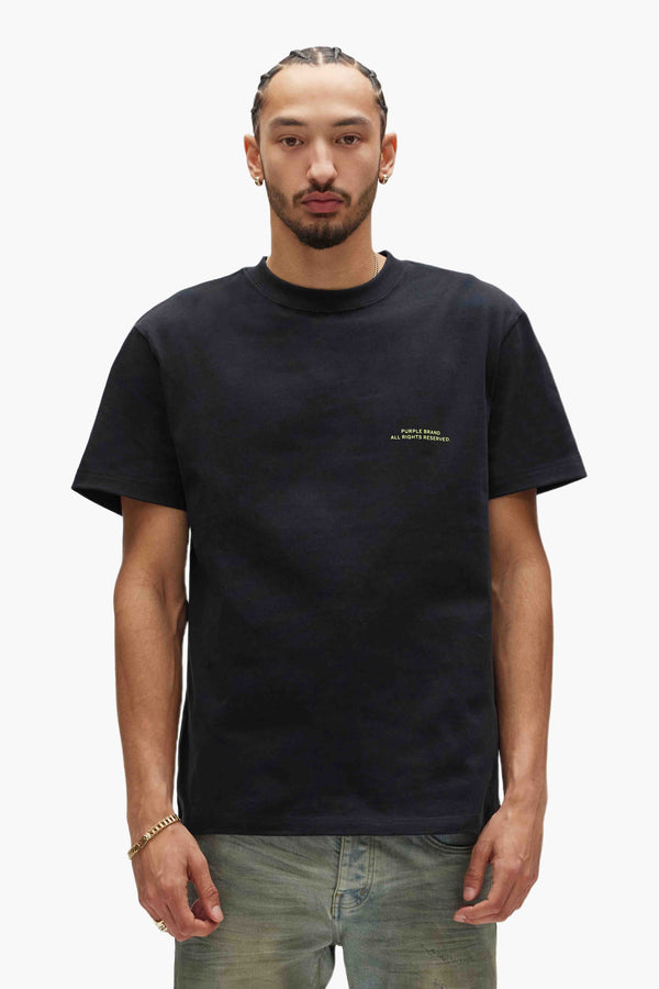 purple brand Varsity Tee Black