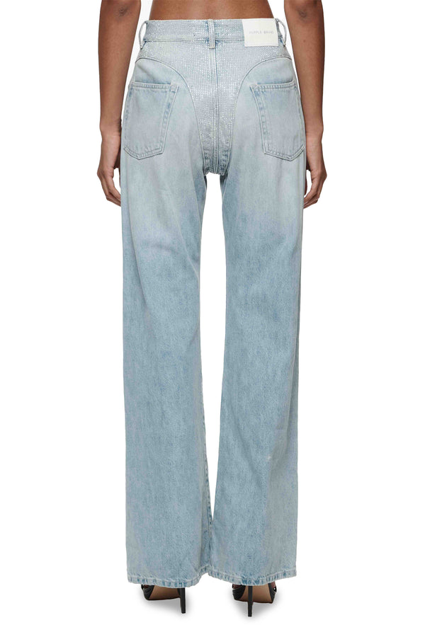 Purple Brand Wide Bikini Bling Light Indigo