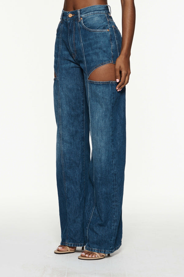 Purple Brand Wide Cut Out Indigo