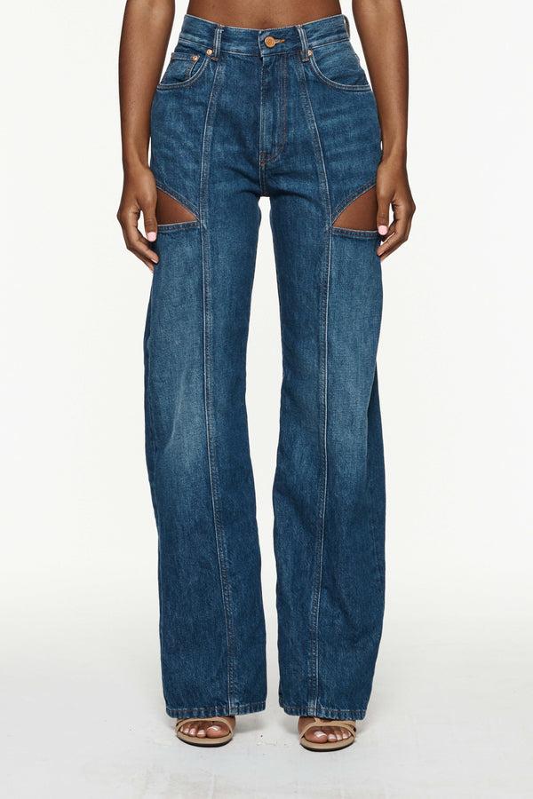 purple brand Wide Cut Out Indigo