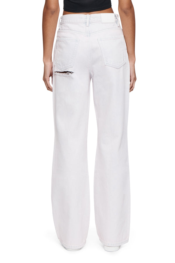 Purple Brand Wide Destroyed Overdyed Off White