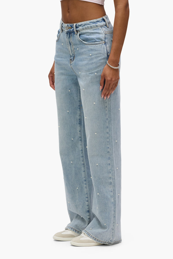 Purple Brand Wide Pearl Hotfix Light Indigo