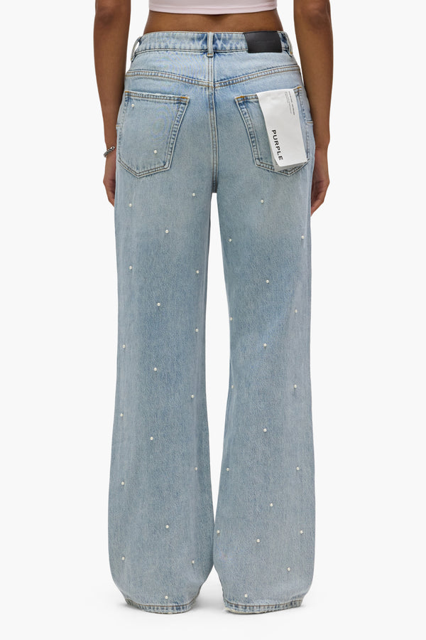 Purple Brand Wide Pearl Hotfix Light Indigo