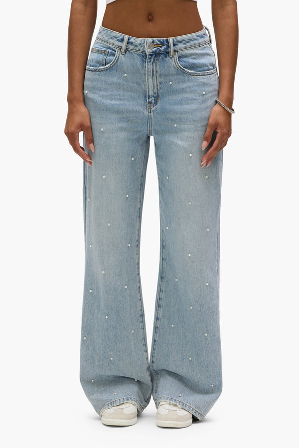 purple brand Wide Pearl Hotfix Light Indigo