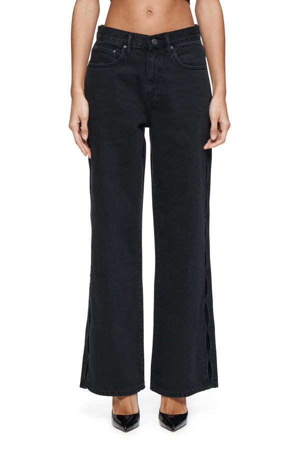 purple brand Wide Side Cut Out Black