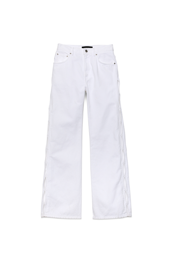 Purple Brand Wide Side Cut Out Light Indigo