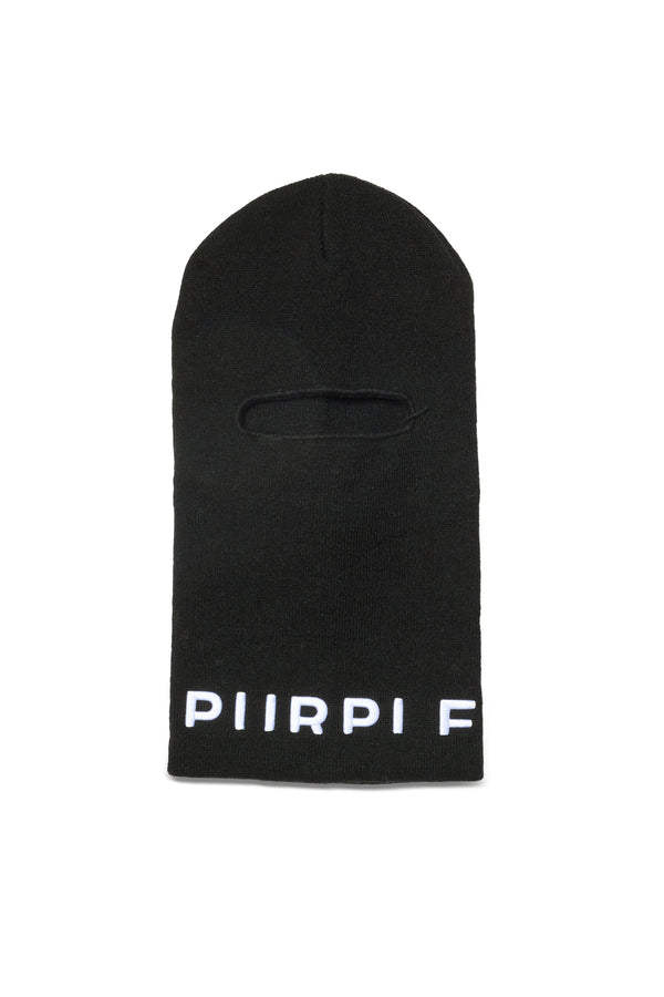 purple brand Wordmark Balaclava Black