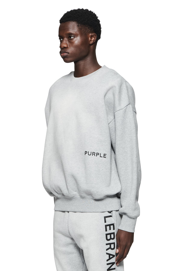 Purple Brand Wordmark Crewneck Gray