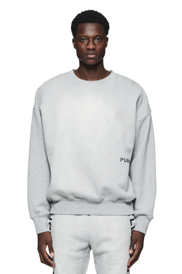 purple brand Wordmark Crewneck Gray