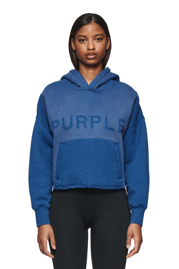 purple brand Wordmark Hoodie Blue