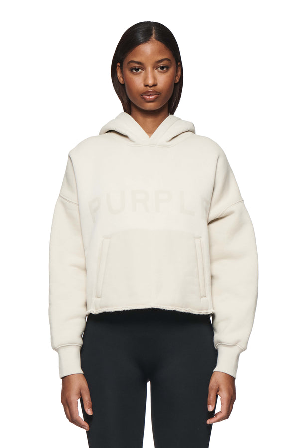 purple brand Wordmark Hoodie Off White