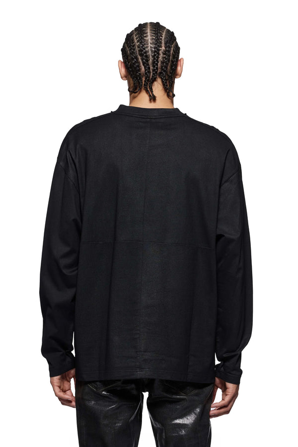 Purple Brand Wordmark Long Sleeve Tee Black