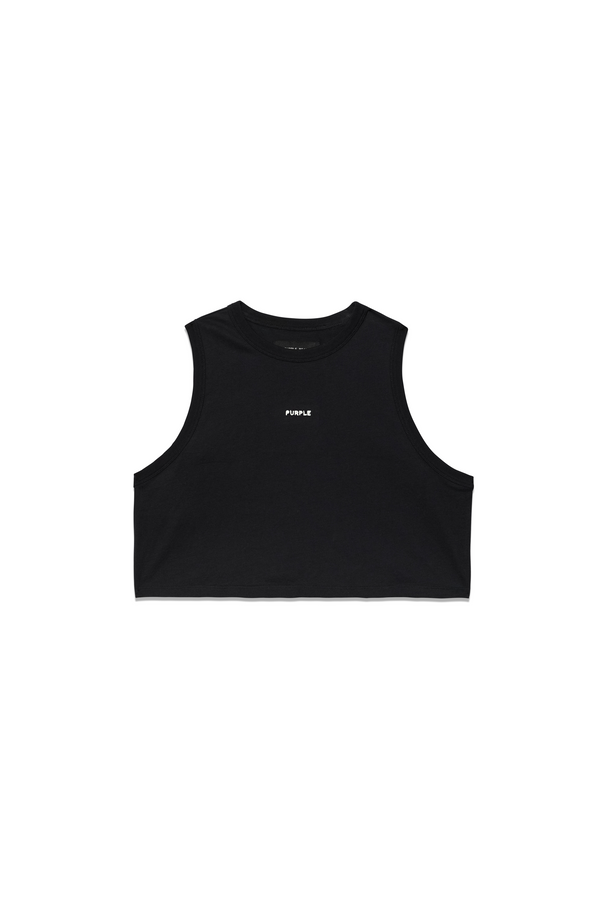 Purple Brand Wordmark Muscle Tank Black