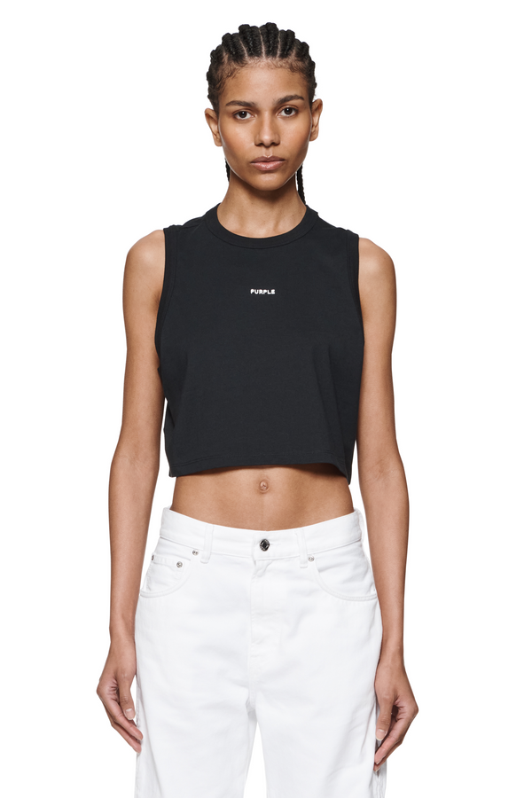 purple brand Wordmark Muscle Tank Black