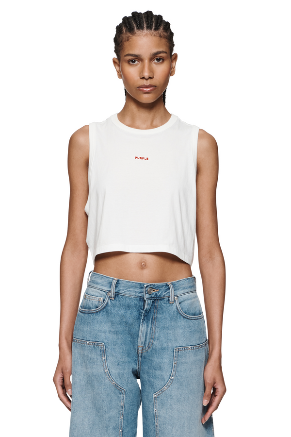 purple brand Wordmark Muscle Tank Light Indigo