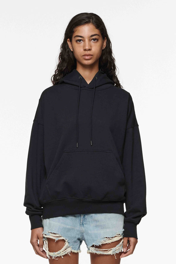 purple brand Wordmark Oversized Hoodie Black