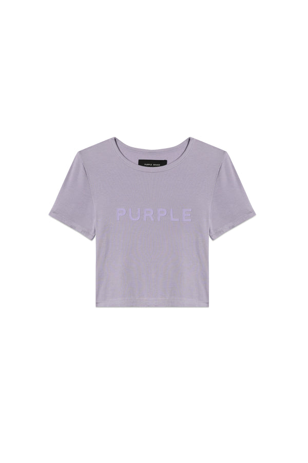 Purple Brand Wordmark Rib Baby Tee Purple