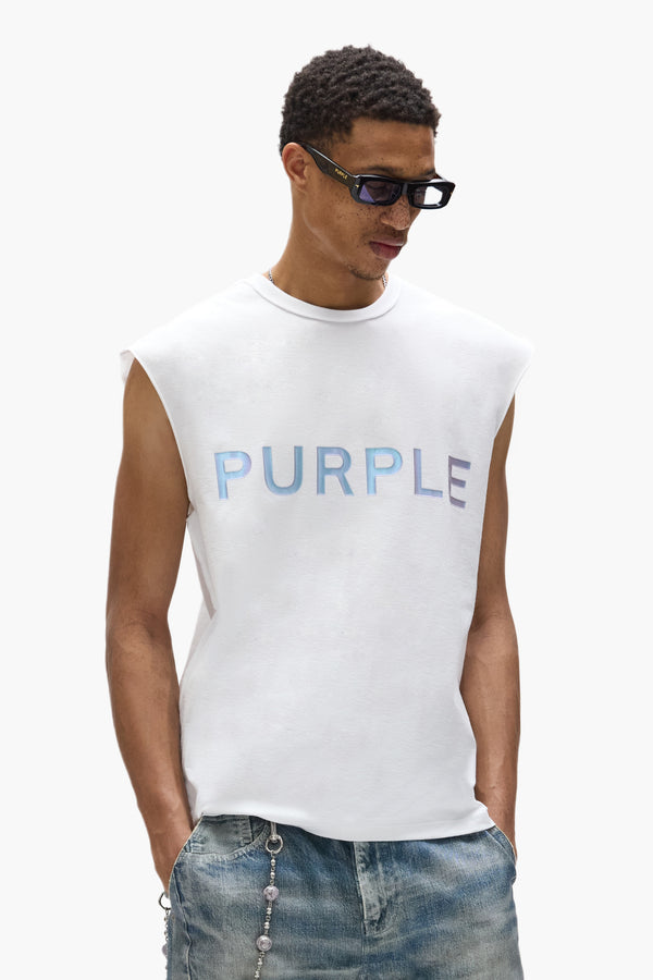 Purple Brand Wordmark Tank Top Light Indigo