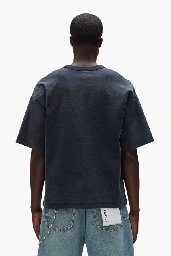 Purple Brand Wordmark Tee Black