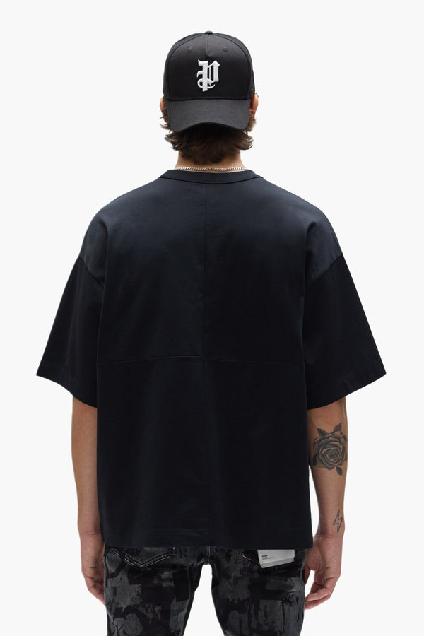 Purple Brand Wordmark Tee Black