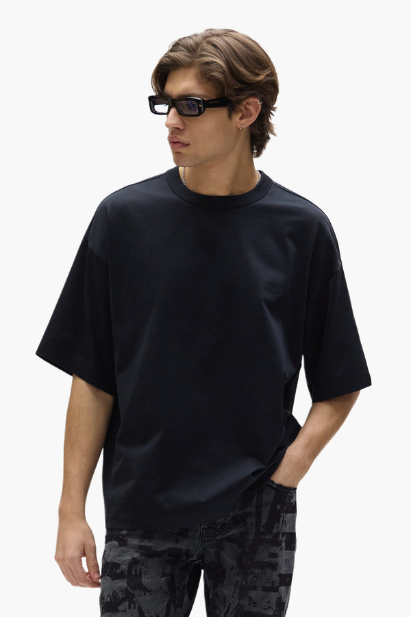 Purple Brand Wordmark Tee Black