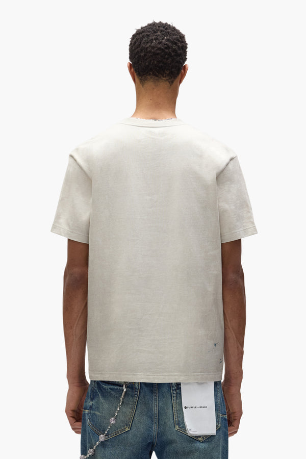 Purple Brand Wordmark Tee Khaki