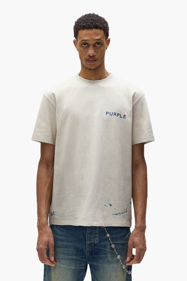 purple brand Wordmark Tee Khaki