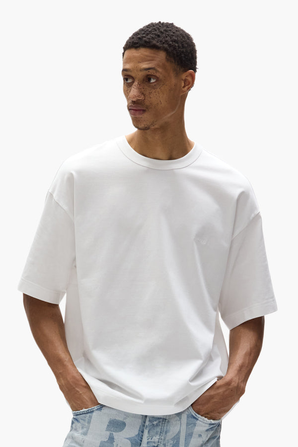 Purple Brand Wordmark Tee White