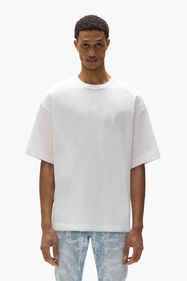 purple brand Wordmark Tee White