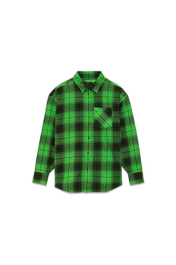 Purple Brand Wordmark Western Shirt Green
