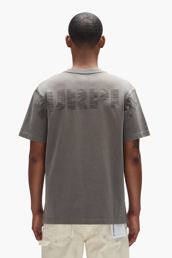 Purple Brand Zig Zag Tee Gray
