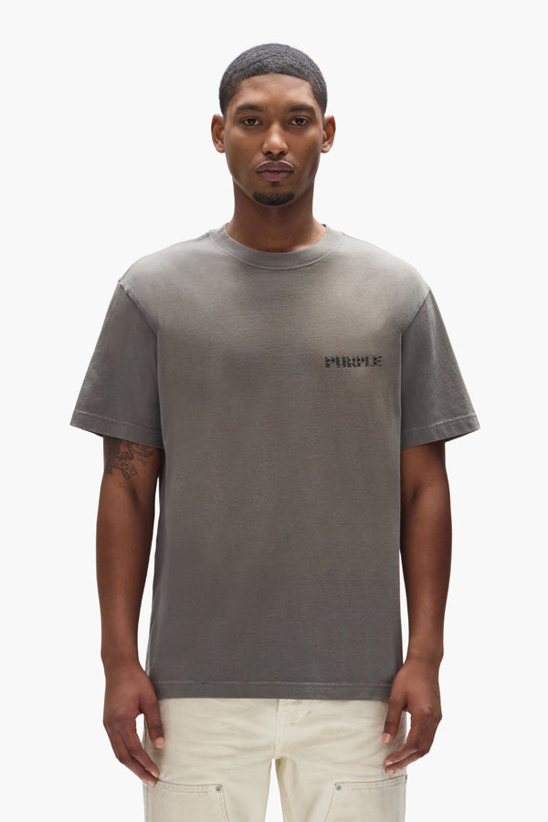 purple brand Zig Zag Tee Gray