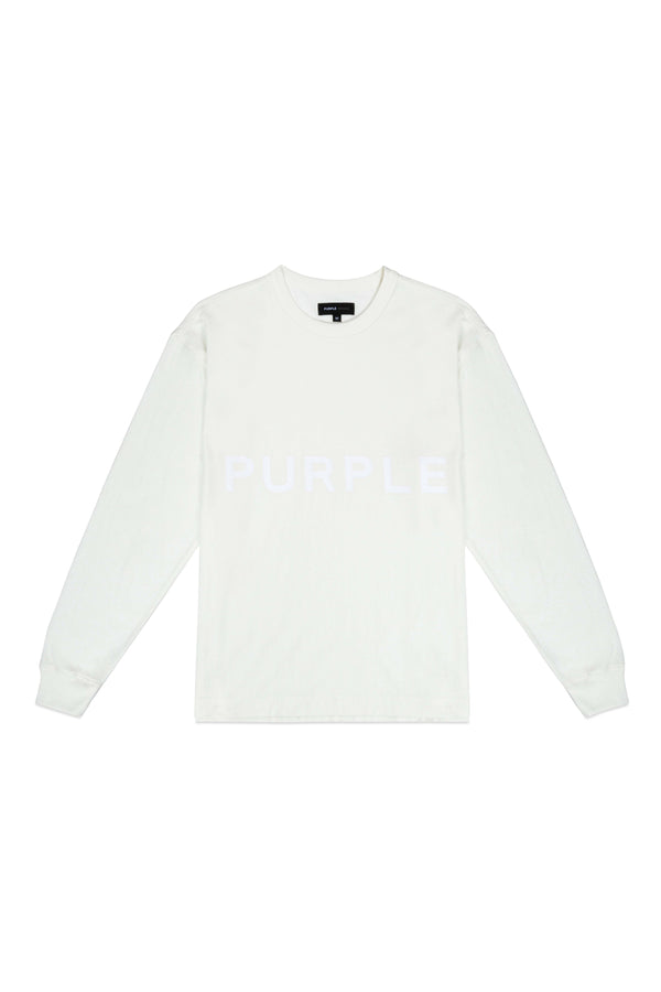 Purple Brand Purple Wordmark Long Sleeve T-Shirt Light Indigo