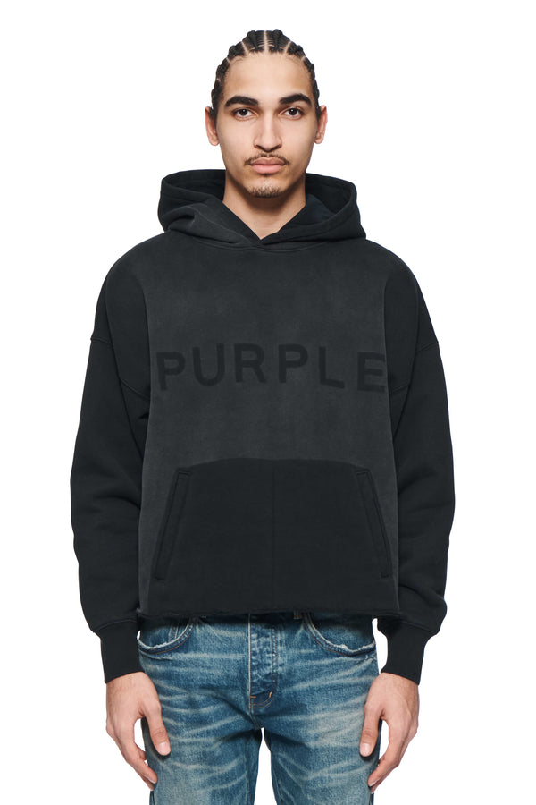 purple brand Shadow Wordmark Oversized Hoodie Black
