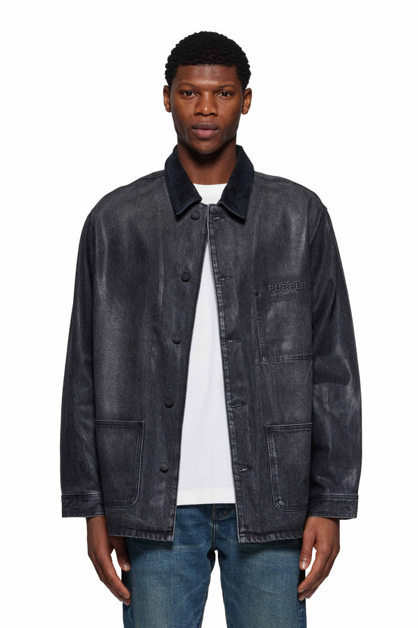 purple brand Workwear Royalties Canvas Jacket Dark Indigo