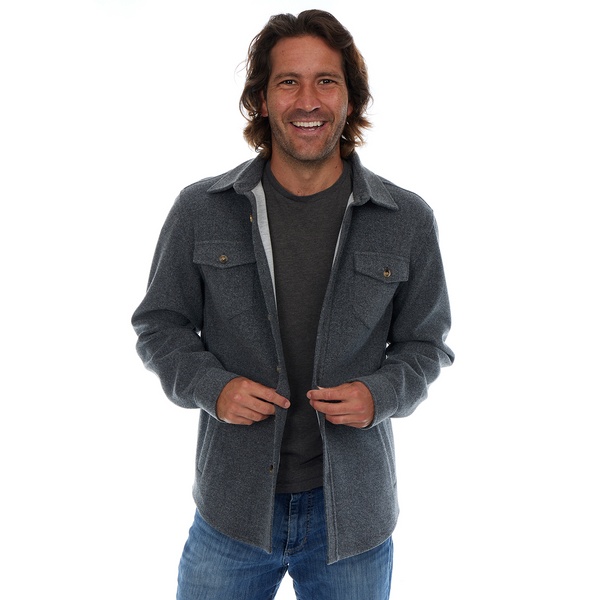 Px Los Angeles Bentley Heavy Faux Wool Work Shirt Charcoal