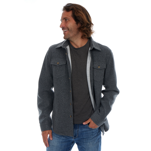 Px Los Angeles Bentley Heavy Faux Wool Work Shirt Charcoal