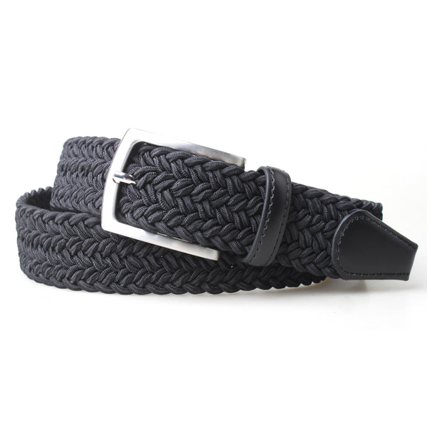 px Los Angeles Clyde 3.5 CM Woven Stretch Belt Black