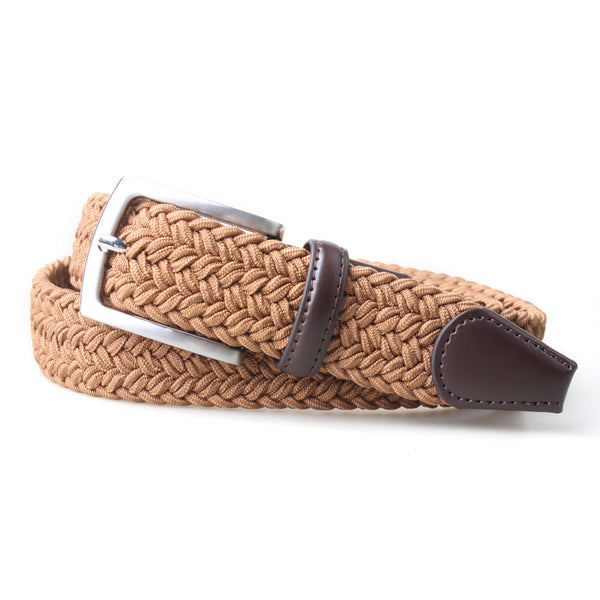 Px Los Angeles Clyde 3.5 CM Woven Stretch Belt Khaki