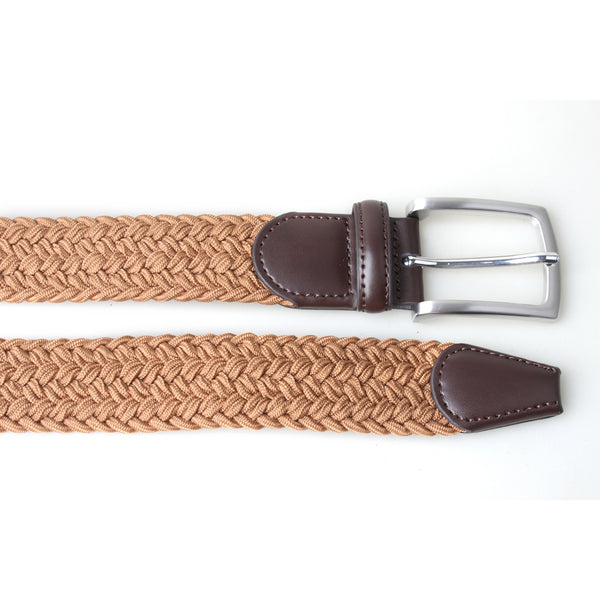 Px Los Angeles Clyde 3.5 CM Woven Stretch Belt Khaki