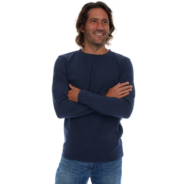 Px Los Angeles Daniel Long Sleeve Crew Neck Tee Navy Heather
