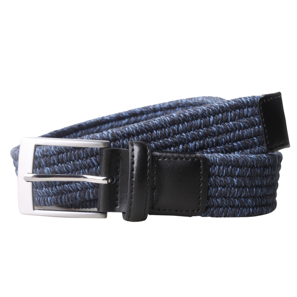 Px Los Angeles Darren Twisted Yarn Stretch 3.5 CM Belt Navy
