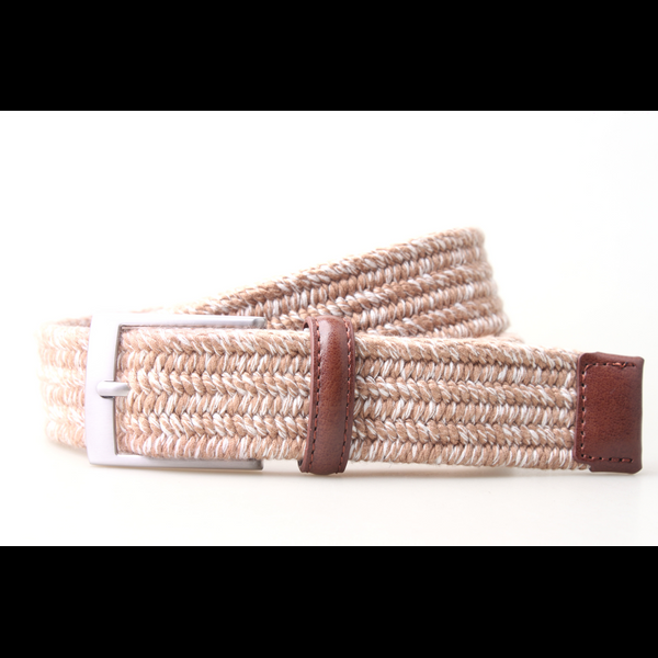 px los angeles Darren Twisted Yarn Stretch 3.5 CM Belt Tan