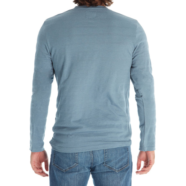 Px Los Angeles Devin Textured Long Sleeve Tee Dusty Blue
