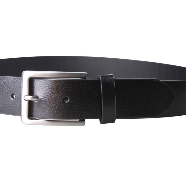 Px Los Angeles Grant Textured Leather 3.5 CM Belt Black
