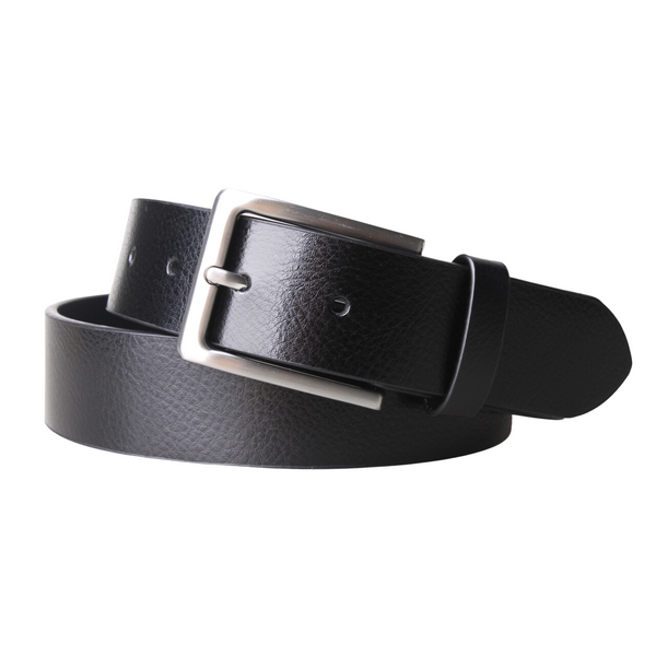 px los angeles Grant Textured Leather 3.5 CM Belt Black