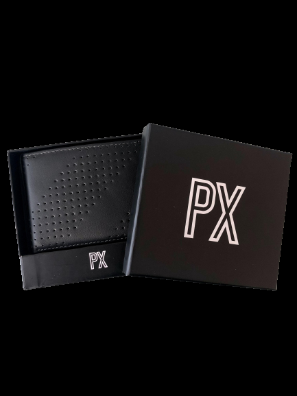 Px Los Angeles Gus Leather Diagonal Perforated Bifold Wallet